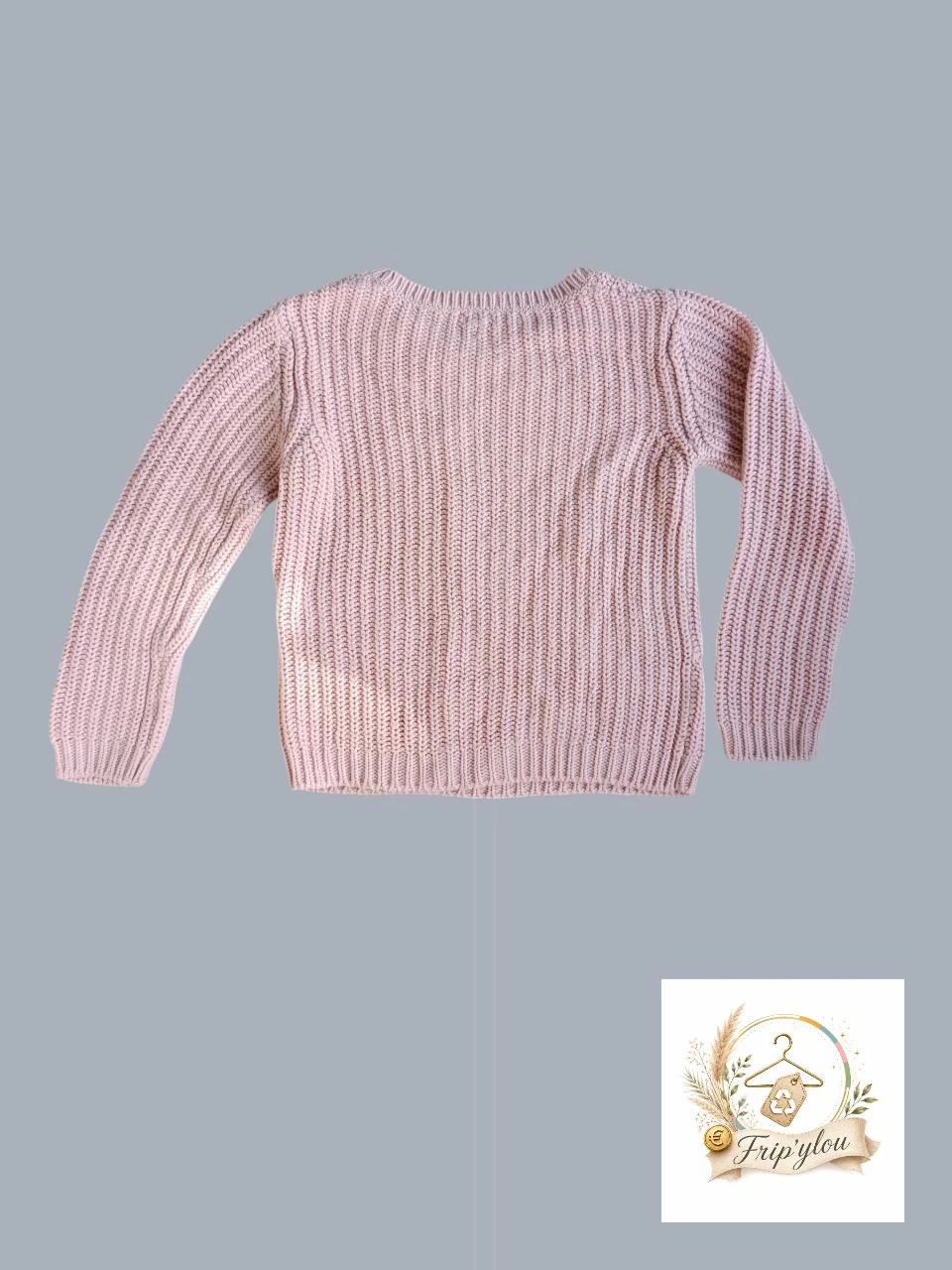 Kiabi Pink Powder Knit Sweater – 8 years – A1760 – photo 3